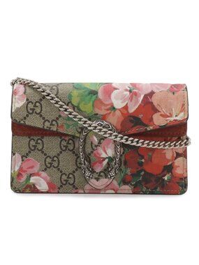 Gucci Dionysus GG Blue Musu Super Mini Bag Chain 2-Way Clutch Tiger Head Beige
